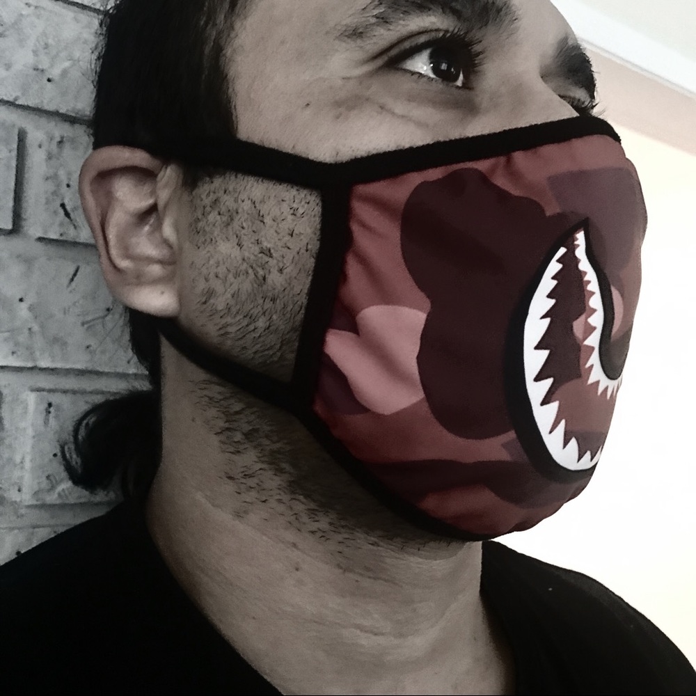 Fashion Camo Shark Face Masks (2-Pack) - Picture 8 of 10